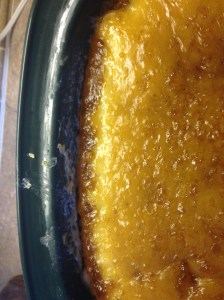 I added this close up picture to show you how the edge is getting translucent.  This is what your whole batch to finally get to.  This step could take hours.  I started cooking this paste around 10:30 AM and didn't finish until around 11 PM.